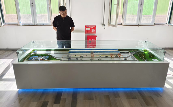 新疆疏勒铁路货运中转场沙盘 新疆疏勒铁路货运中转场沙盘